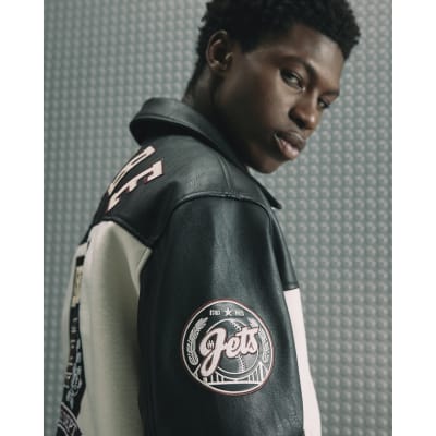 Black Club House Varsity Jacket
