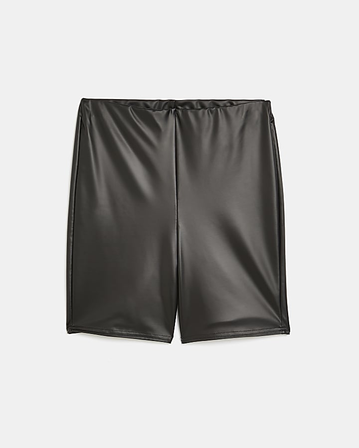 Black coated cycling shorts