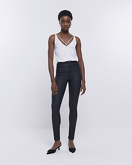 Promod Jeggings & Skinny & Slim Green/Black L WOMEN FASHION Jeans Print discount 96% 