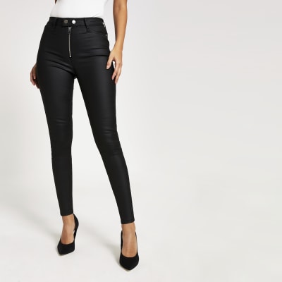 river island coated jeans