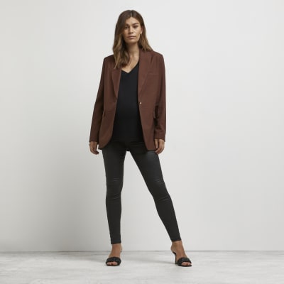 river island molly leather look jegging