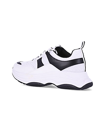 360 degree animation of product Black colour block chunky trainers frame-5