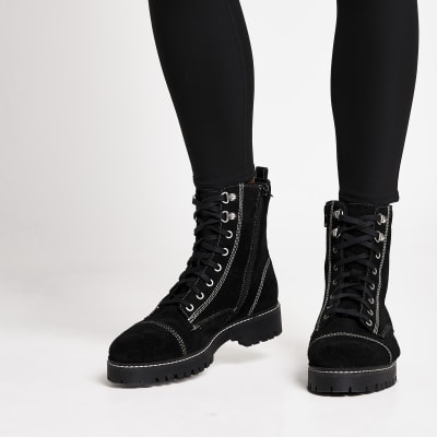 river island lace up ankle boots