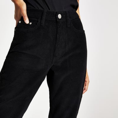 corduroy trousers black