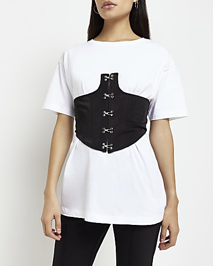 Black corset belt