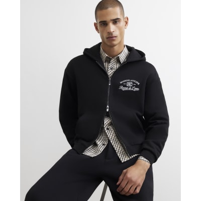 Black Cotton Maison Atelier Hoodie