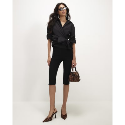 Cotton Poplin Wrap Tie Shirt