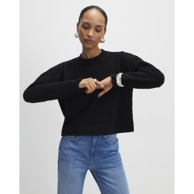 Black Crew Neck Jumper