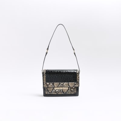 Chain strap animal embossed shoulder online bag