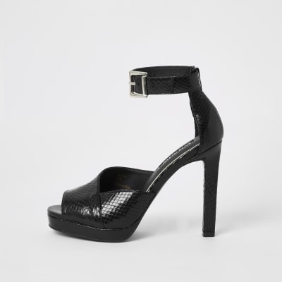 river island croc heels