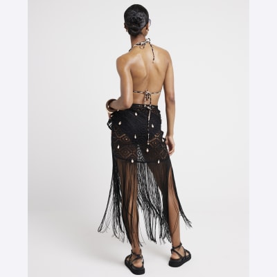 River island beach wrap skirt top