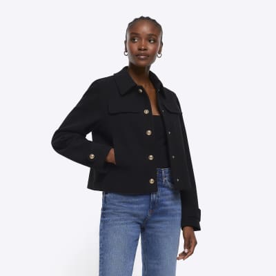 Black jacket womens river island hotsell