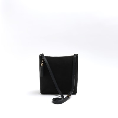 Black cross body bag River Island