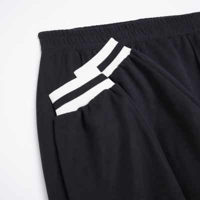 black cuffed joggers