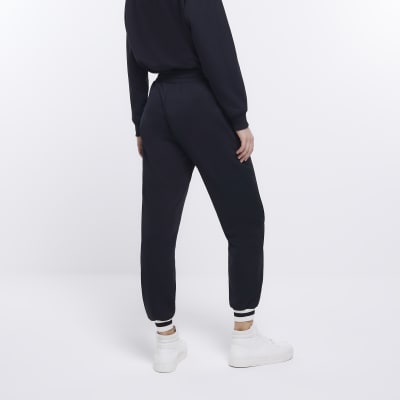 river island black joggers