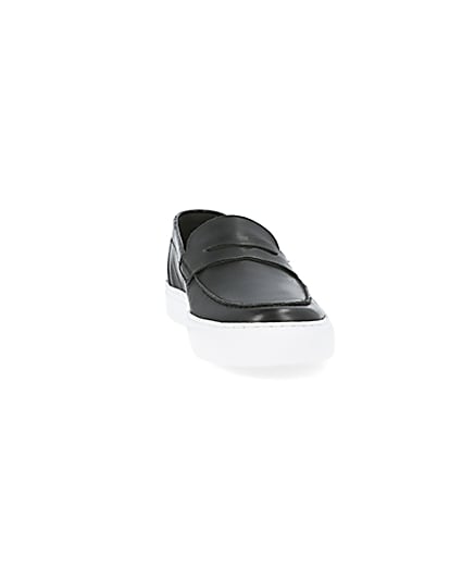 360 degree animation of product Black cupsole loafers frame-20