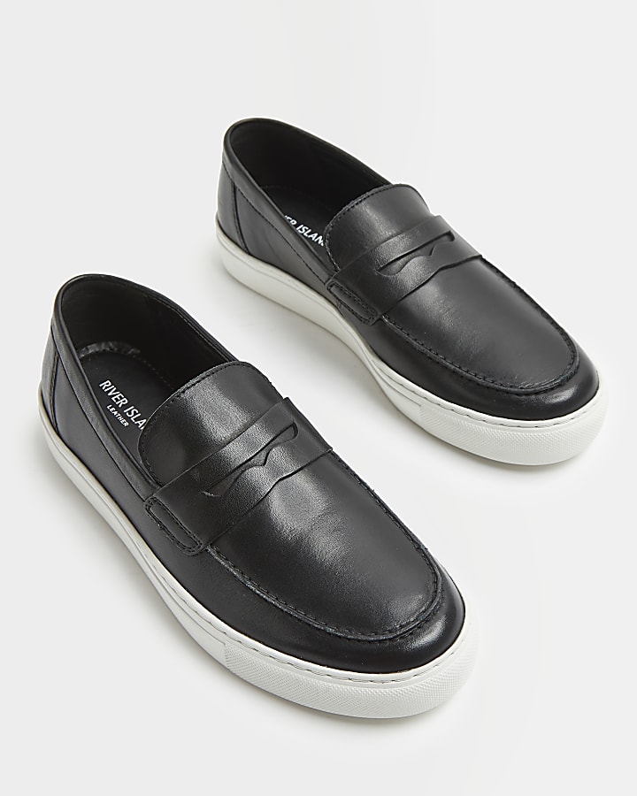 Black cupsole loafers