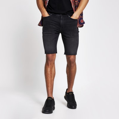 black denim shorts river island