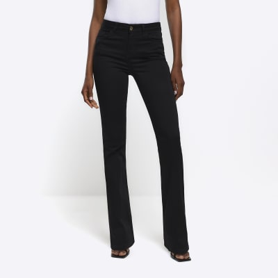 Black denim bootcut jeans | River Island