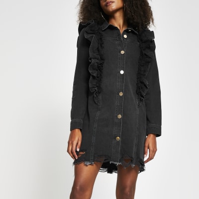 river island denim shirt dress