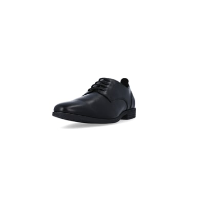 360 degree animation of product Black derby shoes frame-23