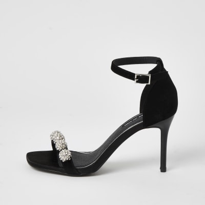 black diamante heels