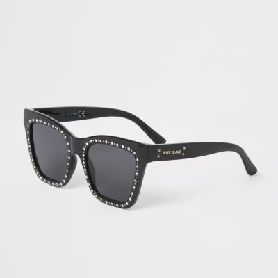 river island black sunglasses