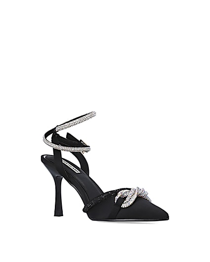 360 degree animation of product Black diamante heeled court shoes frame-18