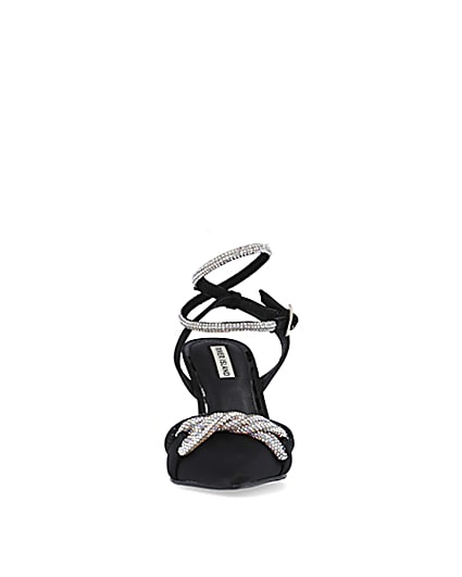 360 degree animation of product Black diamante heeled court shoes frame-21