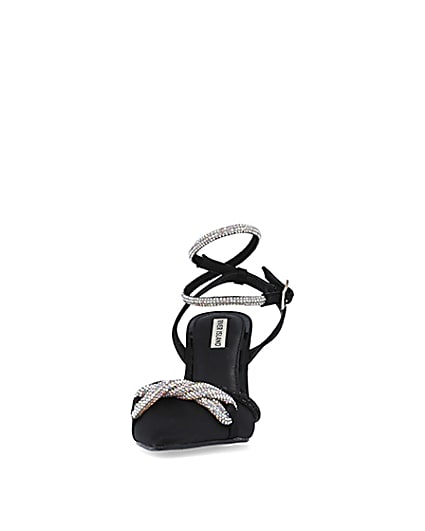 360 degree animation of product Black diamante heeled court shoes frame-22