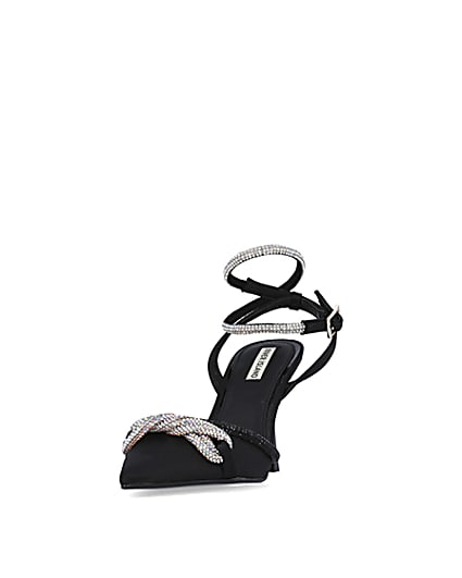 360 degree animation of product Black diamante heeled court shoes frame-23