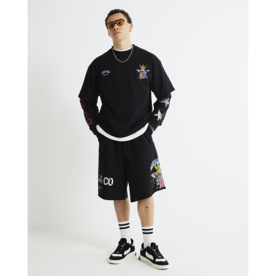 Black Double Layered Rockwell T-Shirt
