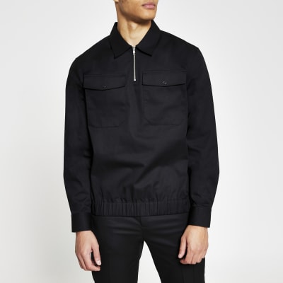 closed italian double face overshirt