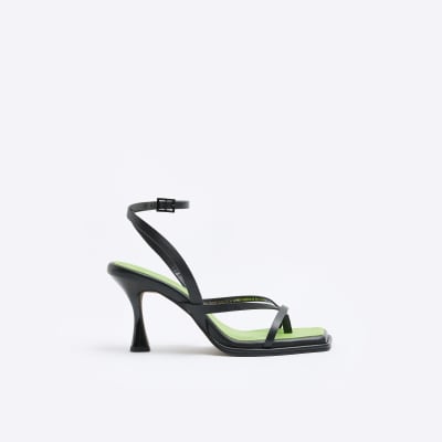 Black double strap sandals