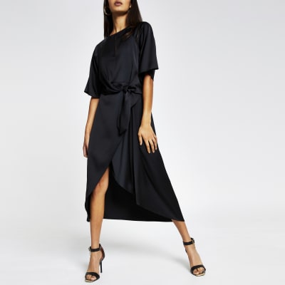 drape dress midi