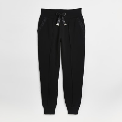 black drawstring joggers