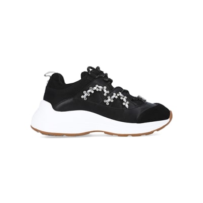 embellished black trainers