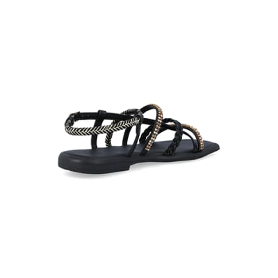 Black sales embellished sandals