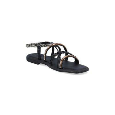 Report black best sale flat sandals