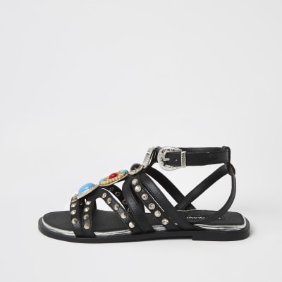 river island embellished sandals