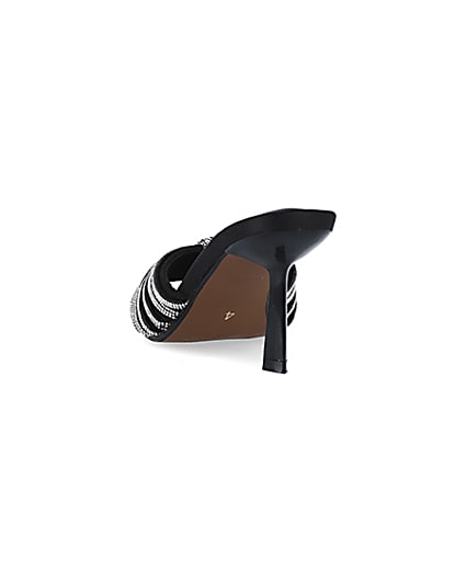 360 degree animation of product Black embellished heeled mule shoes frame-8