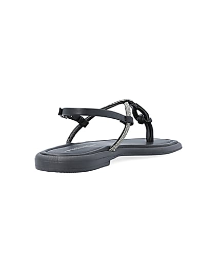 360 degree animation of product Black embellished sandals frame-11
