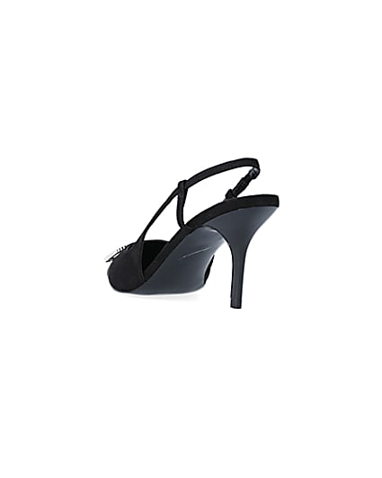 360 degree animation of product Black Embellished Sling Court Shoes frame-7