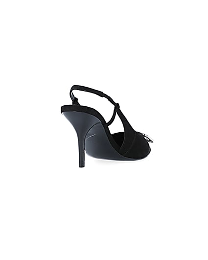360 degree animation of product Black Embellished Sling Court Shoes frame-11