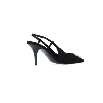 Black embellished court clearance shoes