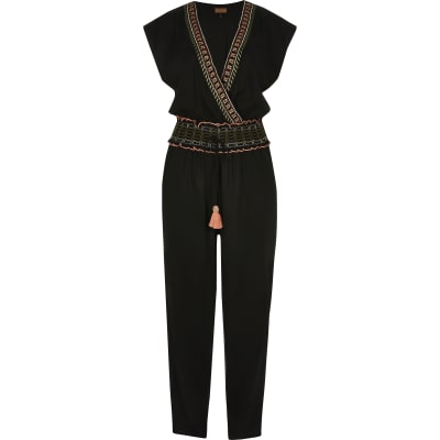black embellished jumpsuit