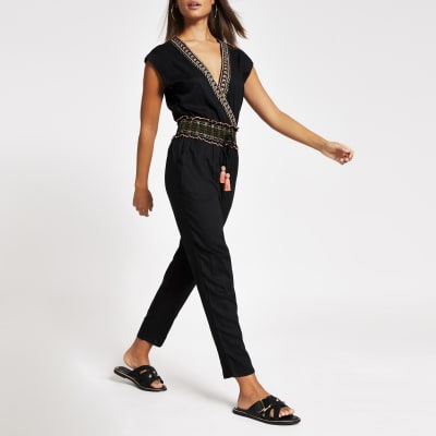 black beach jumpsuit