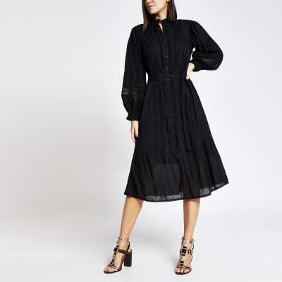 river island long black dress