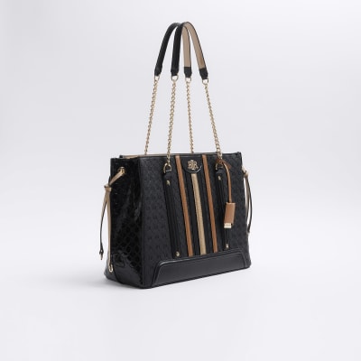 River island black embossed bag sale