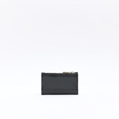 Black embossed RI card holder River Island